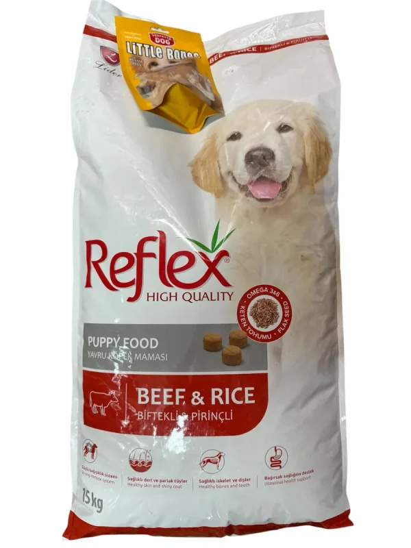 REFLEX PUPPY FOOD BEEF&RICE 15кг